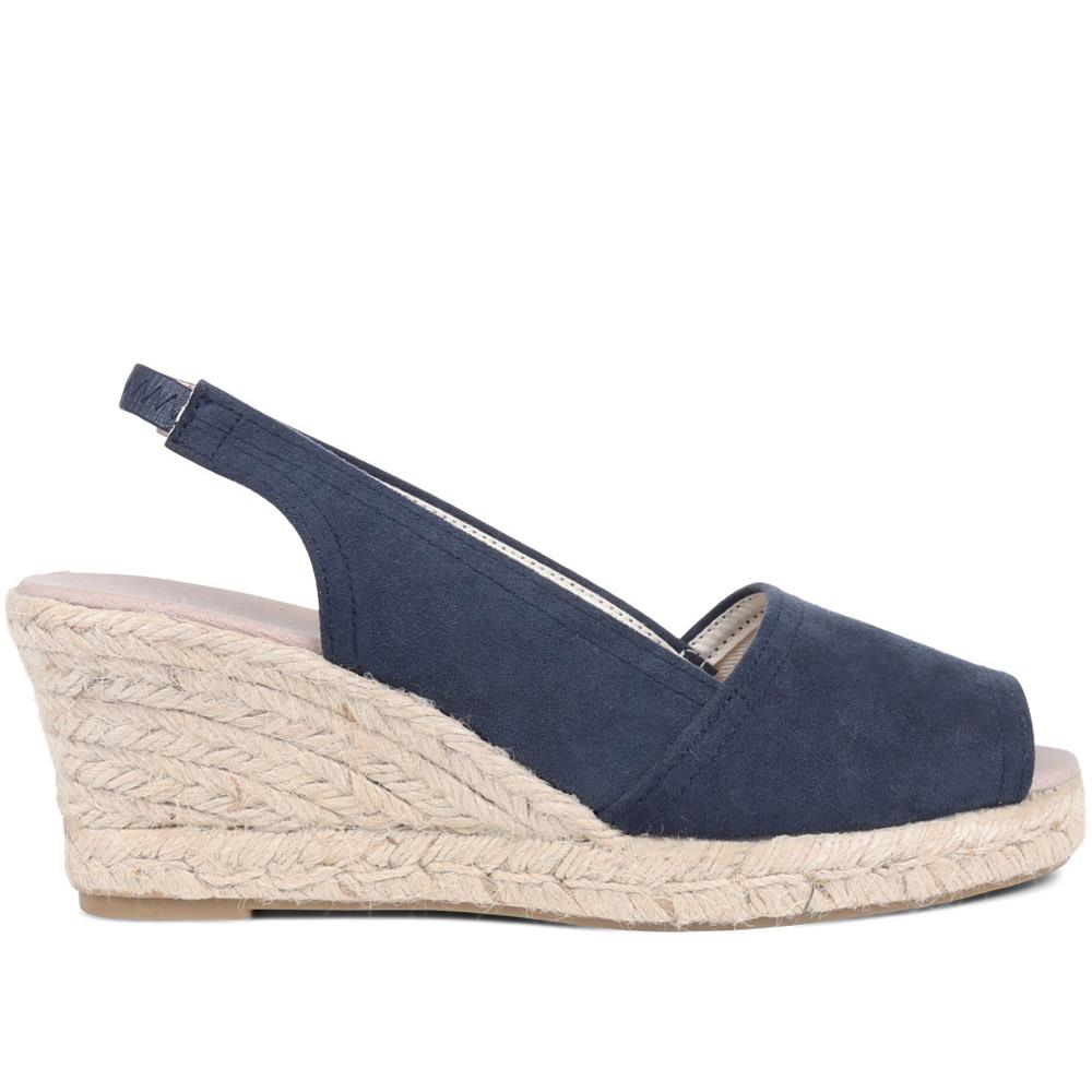 Navy open hot sale toe sandals