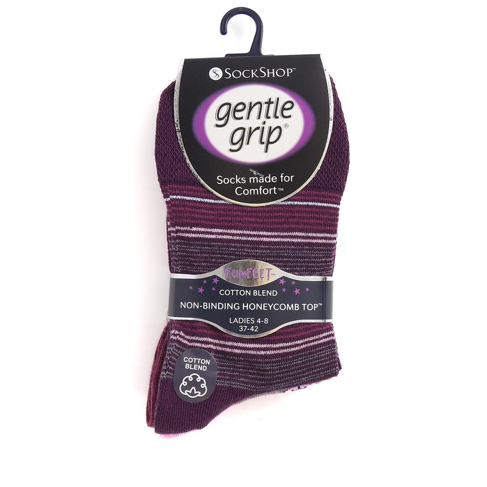 Ladies Gentle Grip Socks (3 Pair Pack) - Care Clothing