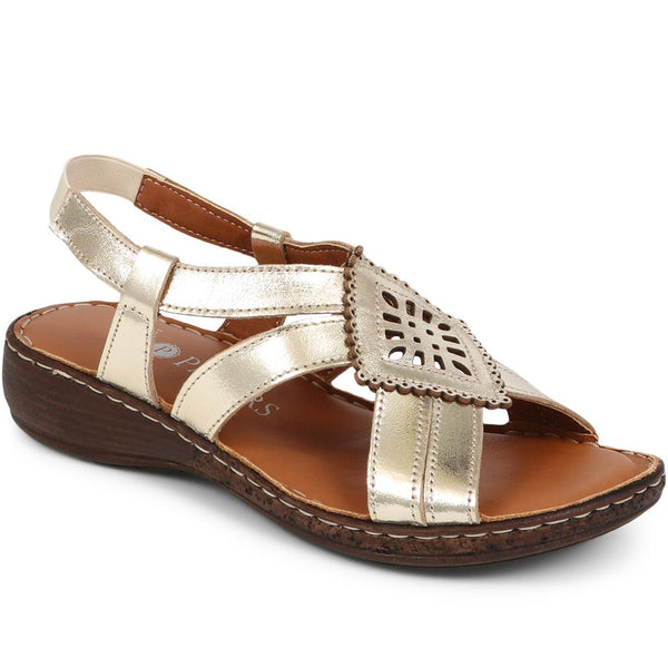 Leather Slingback Sandals - LUCK35001 / 321 605