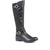 Patterned Stretch Panel Knee-High Boots - WBINS34177 / 320 710