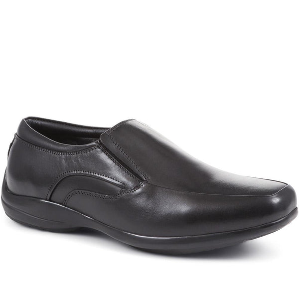 Wide Fit Leather Slip On Shoes - THEST36001 / 323 284