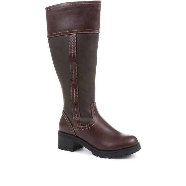 Leather Mid-calf Boots - WBINS36132 / 323 116
