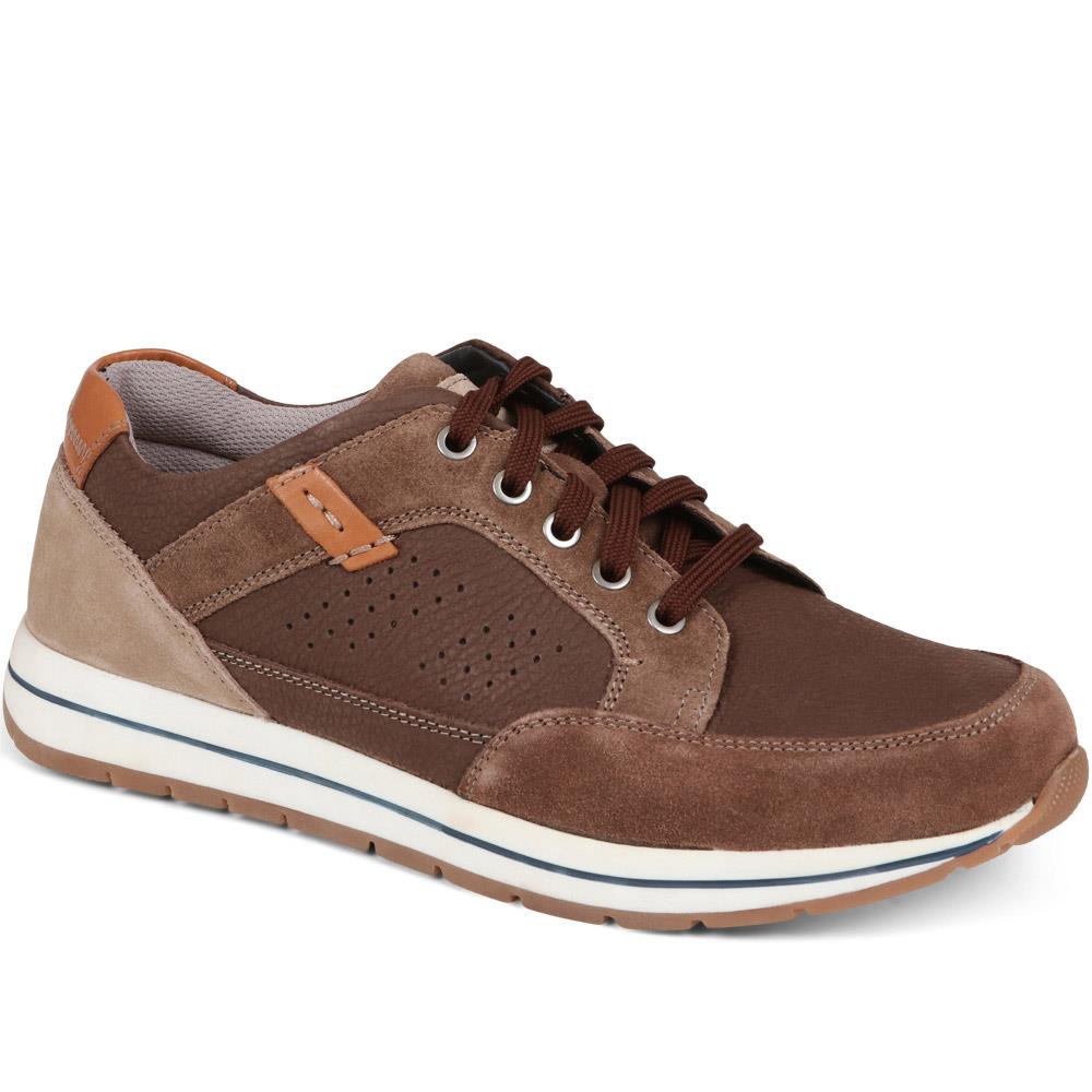Leather Lace-Up Trainers - PARK35005 / 321 563 | Pavers™ Ireland