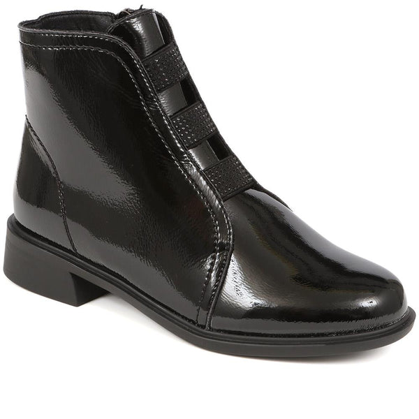 Patent Slip-On Ankle Boots - WLIG38001 / 324 185