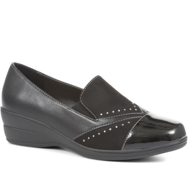 Low Wedge Slip On Shoes - WOIL35013 / 321 714
